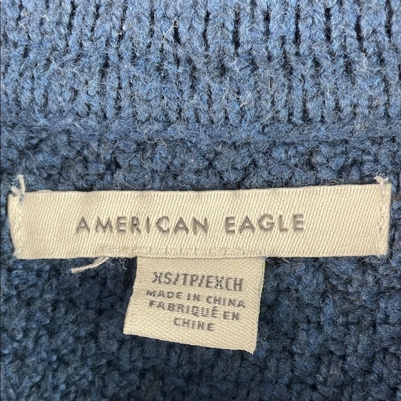 American Eagle Blue Cropped Sweater Size XS - Picture 5 of 7